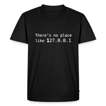There is no place like 127.0.0.1 - Men's Premium Organic T-Shirt - black - Front - Nico (187cm)