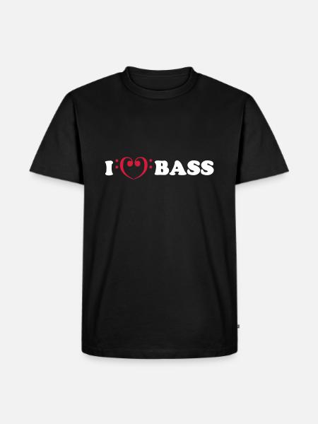 I love bass - T-shirt Premium bio Homme - noir