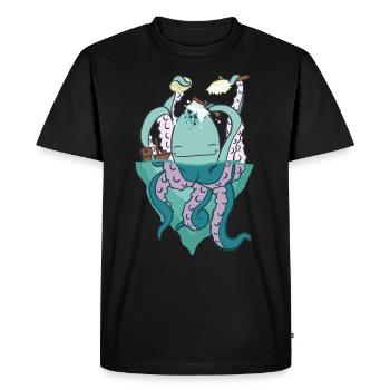 kraken - T-shirt Premium bio Homme - noir - Devant - Nico (187cm)