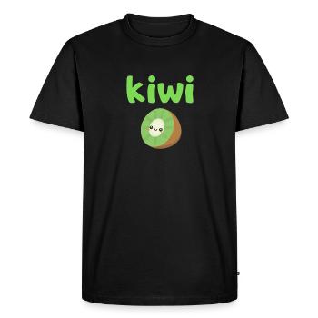 t-shirt kiwi mignon cute cadeau anniversaire - T-shirt Premium bio Homme - noir - Devant - Nico (187cm)