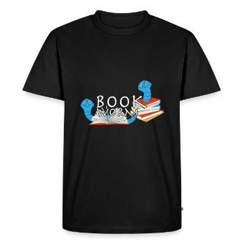 Rat de lecture de la bibliothèque - T-shirt Premium bio Homme - noir - Devant - Nico (187cm)