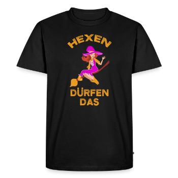 Bonne sorcière d’Halloween Les sorcières Le Rose - T-shirt Premium bio Homme - noir - Devant - Nico (187cm)