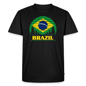 Brazil - Men's Premium Organic T-Shirt - black - Front - Nico (187cm)