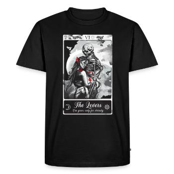 THE LOVERS Tarot card - Carte tarot LES AMOUREUX - Men's Premium Organic T-Shirt - black - Front - Nico (187cm)