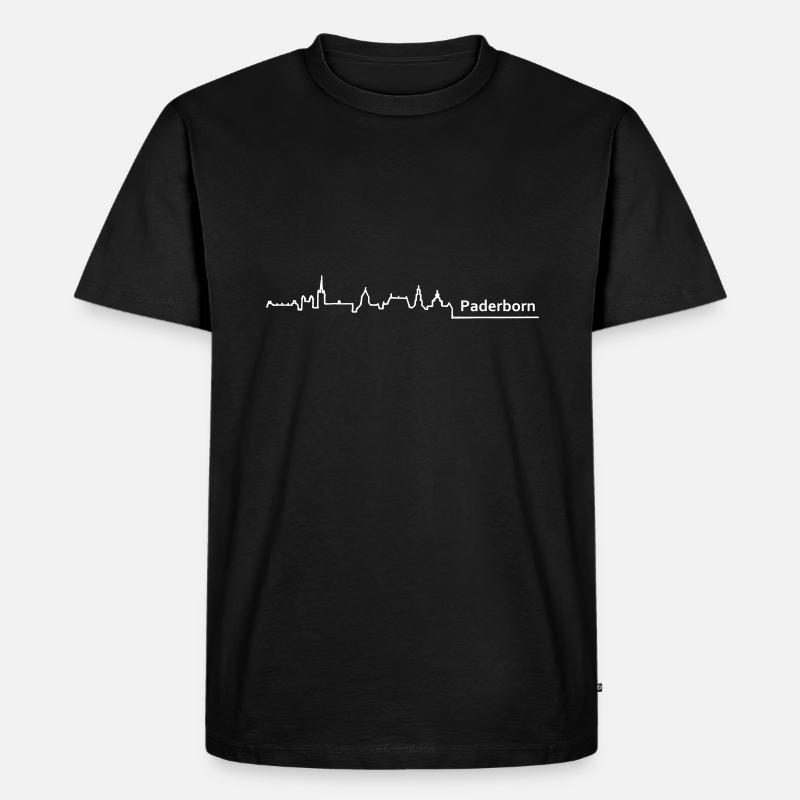 paderborn skyline - Männer Premium Bio T-Shirt - Schwarz