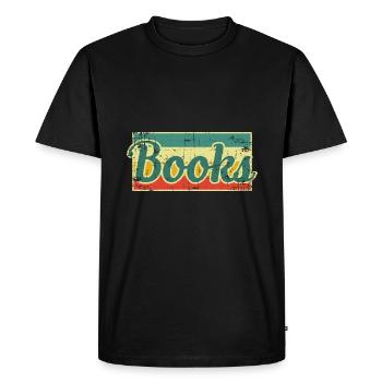 Livres - T-shirt Premium bio Homme - noir - Devant - Nico (187cm)