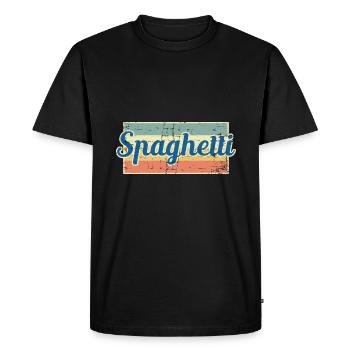 Spaghetti - T-shirt Premium bio Homme - noir - Devant - Nico (187cm)