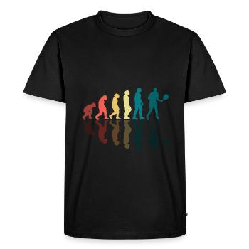 Padel - T-shirt Premium bio Homme - noir - Devant - Nico (187cm)