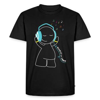 magic is here - Men's Premium Organic T-Shirt - black - Front - Nico (187cm)
