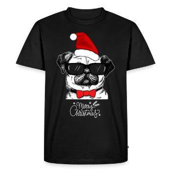 Joyeux Noël, fête de Noël. - T-shirt Premium bio Homme - noir - Devant - Nico (187cm)