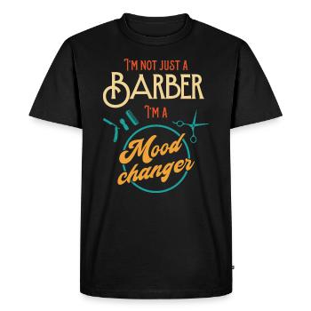 Je ne suis pas seulement un coiffeur, je suis un changeur d’humeur rétro - T-shirt Premium bio Homme - noir - Devant - Nico (187cm)