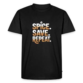 Spice Save Repeat Pumpkin Spice Nurse - Men's Premium Organic T-Shirt - black - Front - Nico (187cm)