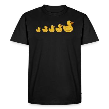 Canard canard canard canard famille canard - T-shirt Premium bio Homme - noir - Devant - Nico (187cm)