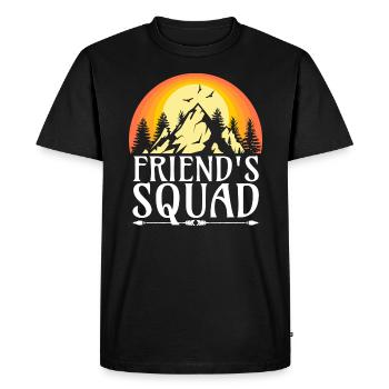 Groupe D'Amis Campeurs À La Montagne - Camping - T-shirt Premium bio Homme - noir - Devant - Nico (187cm)