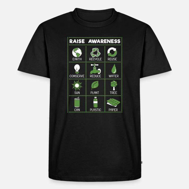 Recycle, Reuse, Reduce - Männer Premium Bio T-Shirt - Schwarz