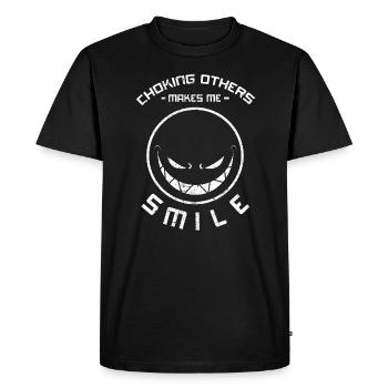 Choking Others Makes Me Smile - Men's Premium Organic T-Shirt - black - Front - Nico (187cm)