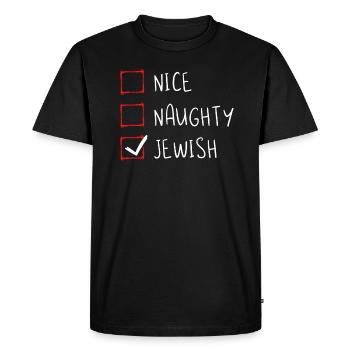 Nice Naughty Jewish - T-shirt Premium bio Homme - noir - Devant - Nico (187cm)