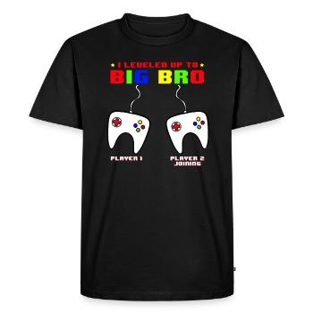 J'ai nivelé jusqu'à Big Bro - T-shirt Premium bio Homme - noir - Devant - Nico (187cm)