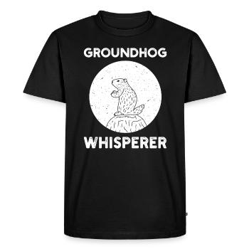Groundhog Whisperer - T-shirt Premium bio Homme - noir - Devant - Nico (187cm)