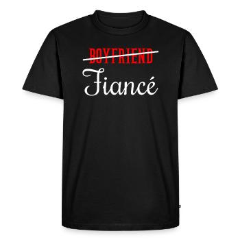fiancé - T-shirt Premium bio Homme - noir - Devant - Nico (187cm)