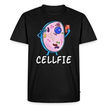 Cellfie - T-shirt Premium bio Homme - noir - Devant - Nico (187cm)