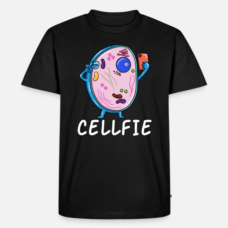 Cellfie - Männer Premium Bio T-Shirt - Schwarz