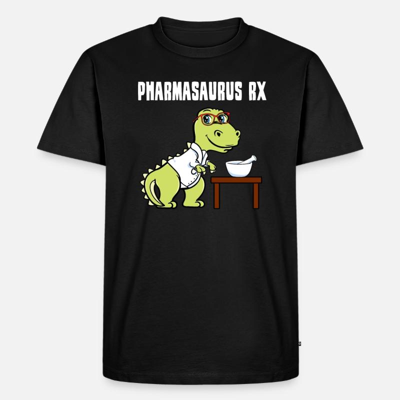 Pharmasaurus RX - Männer Premium Bio T-Shirt - Schwarz
