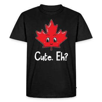 Cute Eh Canada Maple Leaf - Men's Premium Organic T-Shirt - black - Front - Nico (187cm)
