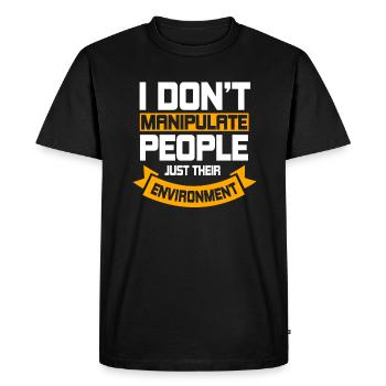 Je ne manipule pas les gens SPED Enseignant - T-shirt Premium bio Homme - noir - Devant - Nico (187cm)