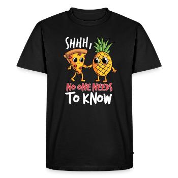 Chut, personne n’a besoin de savoir - T-shirt Premium bio Homme - noir - Devant - Nico (187cm)