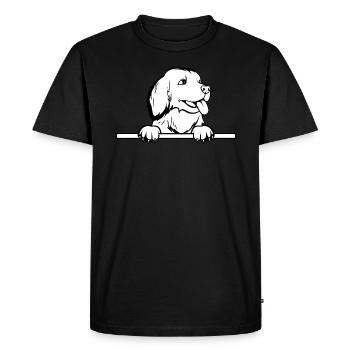 Amoureux des chiens Golden Retriever - T-shirt Premium bio Homme - noir - Devant - Nico (187cm)