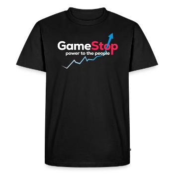 Game Power Graphic - Men's Premium Organic T-Shirt - black - Front - Nico (187cm)