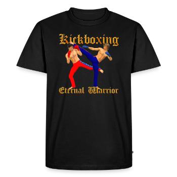Kickboxing Warrior - Men's Premium Organic T-Shirt - black - Front - Nico (187cm)