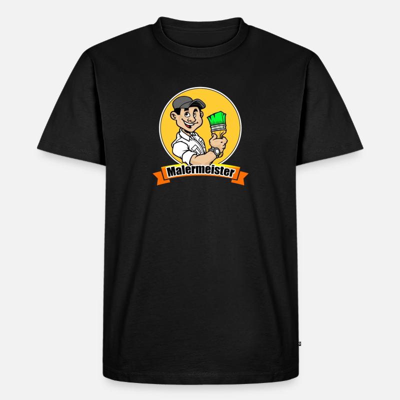 Malermeister - Männer Premium Bio T-Shirt - Schwarz