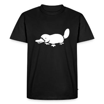 Platypus Blanc - T-shirt Premium bio Homme - noir - Devant - Nico (187cm)