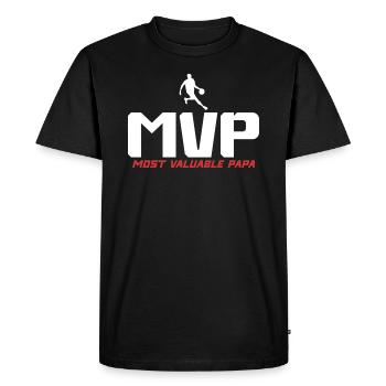 Most Valuable Papa Basketball Gift Idea - Men's Premium Organic T-Shirt - black - Front - Nico (187cm)