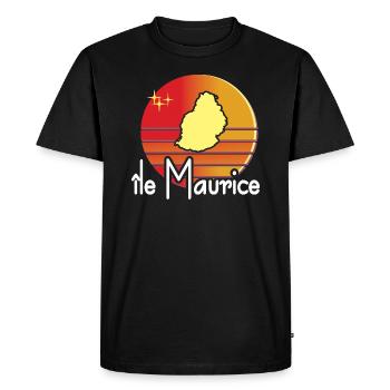 belle idée cadeau souvenir de l'île Maurice - T-shirt Premium bio Homme - noir - Devant - Nico (187cm)