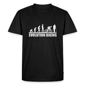 Bicycle Evolution cyclist cyclist - Men's Premium Organic T-Shirt - black - Front - Nico (187cm)