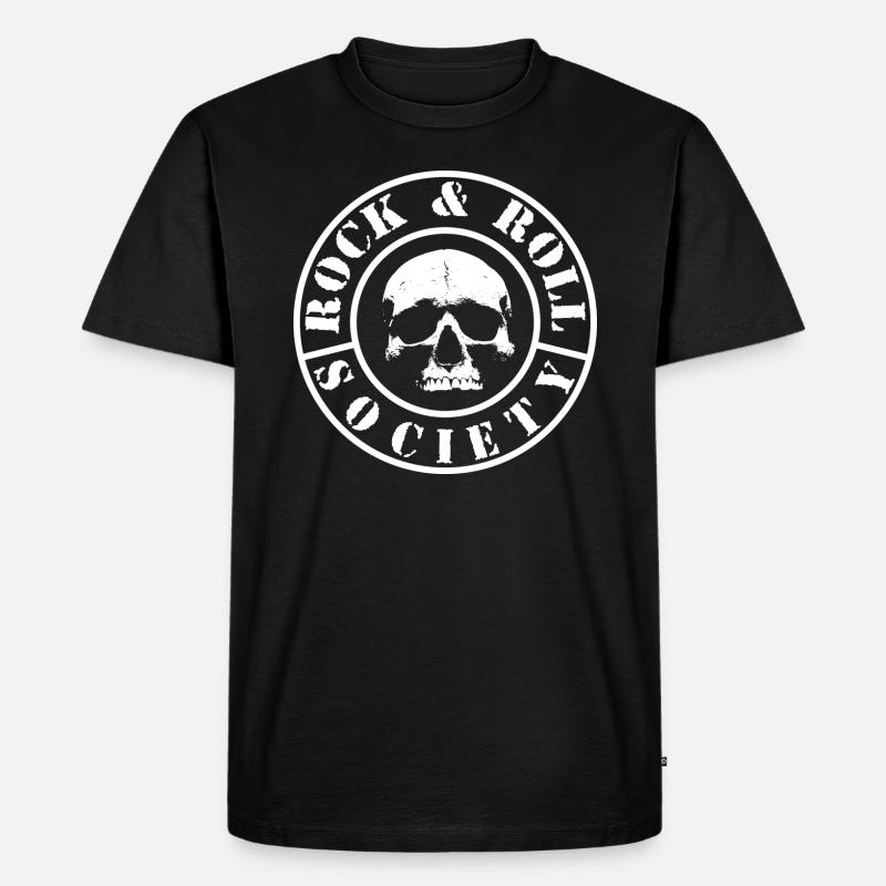 Rock and Roll - Männer Premium Bio T-Shirt - Schwarz