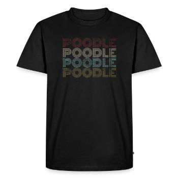 Retro Poodle Lover poodle - Men's Premium Organic T-Shirt - black - Front - Nico (187cm)