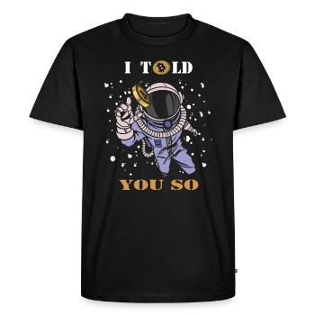 Le Bitcoin - T-shirt Premium bio Homme - noir - Devant - Nico (187cm)