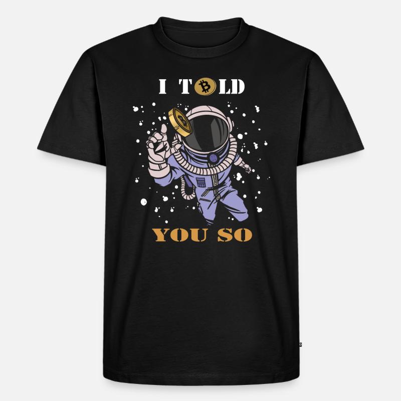 Bitcoin - Männer Premium Bio T-Shirt - Schwarz