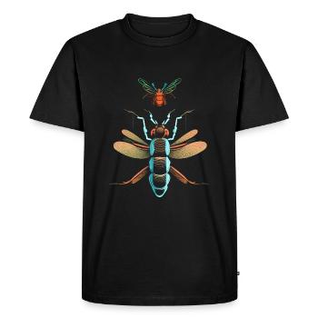 Insect Attack - big eats small - T-shirt Premium bio Homme - noir - Devant - Nico (187cm)