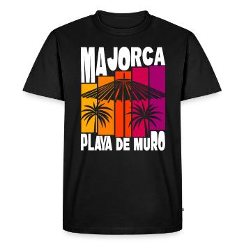 Majorque Playa de Muro - T-shirt Premium bio Homme - noir - Devant - Nico (187cm)