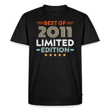 Retro 2011 Vintage Cadeau 13e Anniversaire 13 Ans - T-shirt Premium bio Homme - noir - Devant - Nico (187cm)