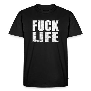 Fuck Life dit Fuck Life - T-shirt Premium bio Homme - noir - Devant - Nico (187cm)