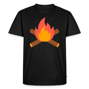 Campfire - Men's Premium Organic T-Shirt - black - Front - Nico (187cm)