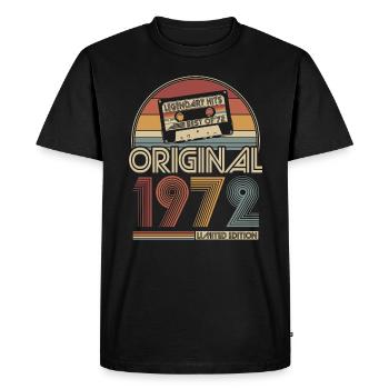1972 Vintage Jahrgang Geburtstag Retro Geschenk - Männer Premium Bio T-Shirt - Schwarz - Vorne - Nico (187cm)