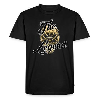 The Legend - Men's Premium Organic T-Shirt - black - Front - Nico (187cm)