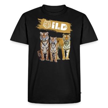 Sauvage - T-shirt Premium bio Homme - noir - Devant - Nico (187cm)